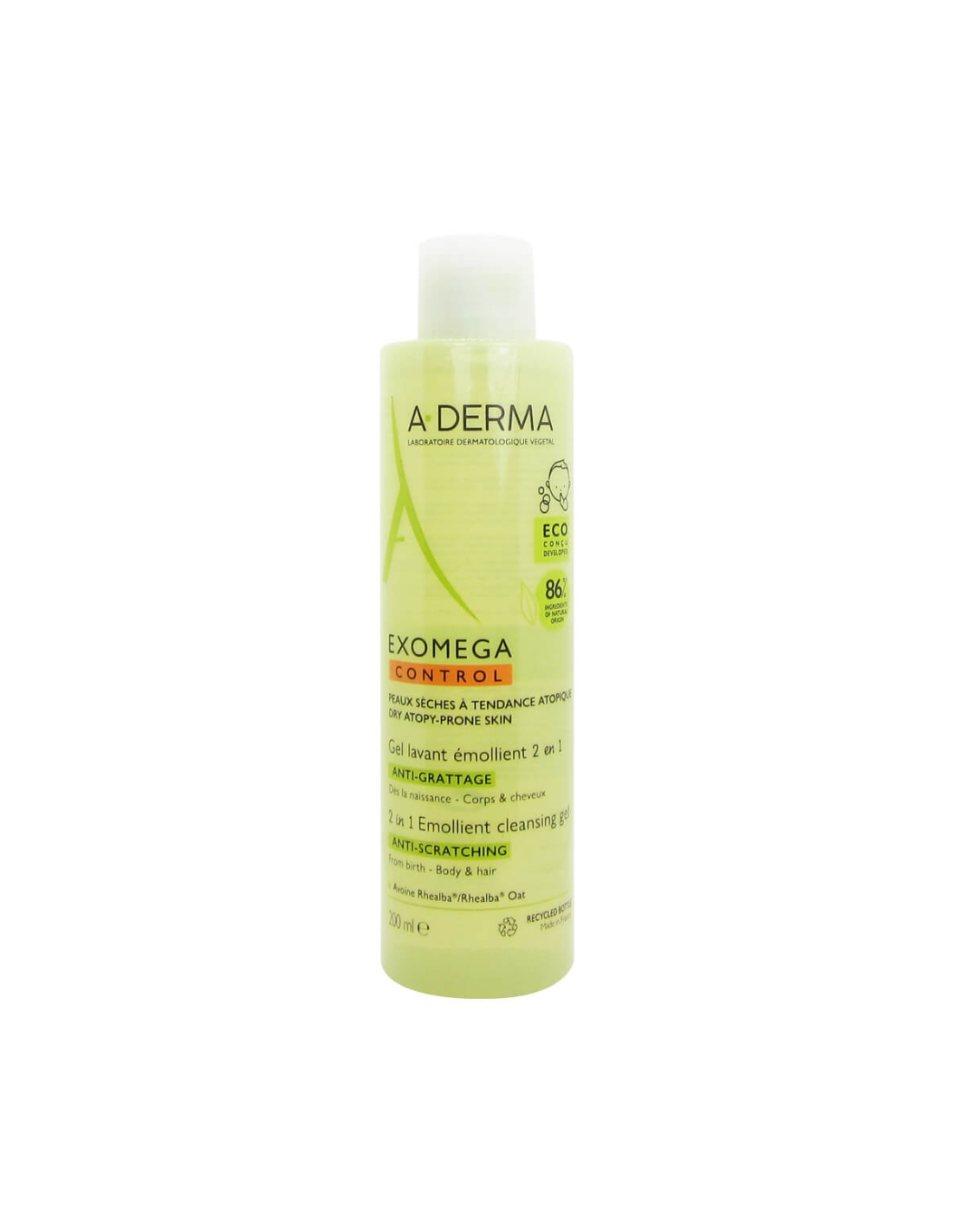 A-Derma Exomega control gel corpo e cabelo