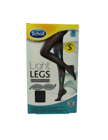 Scholl Light Legs Meias de Compressão 20Den Preto Small