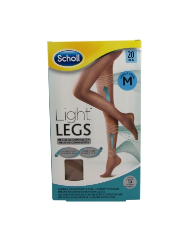 Scholl Light Legs Meias de Compressão 20Den Carne Medium