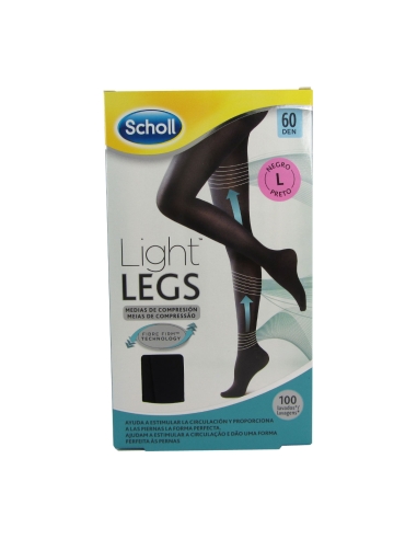 Scholl Light Legs Meias de Compressão 60Den Preto Large