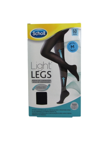 Scholl Light Legs Meias de Compressão 60Den Preto Medium