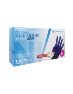 SoftSkin Luvas de Nitrilo Azul Tamanho S x100 Unidades 2