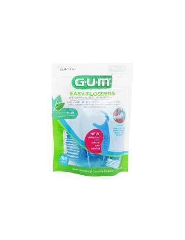 Gum Easy-Flossers Aplicador de Fio Dentário com Palito X30