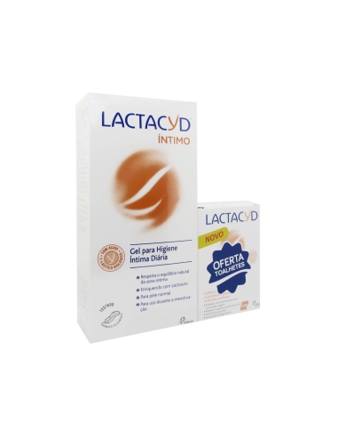 Lactacyd Íntimo Pack Gel Suave 400ml + Toalhitas x10