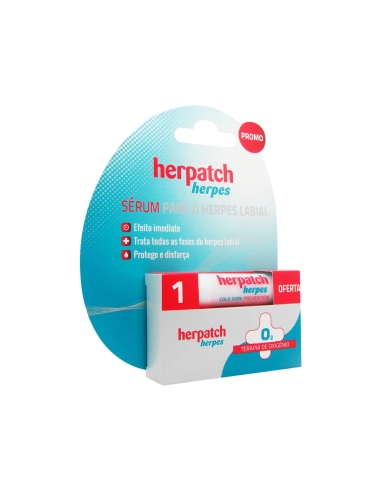 Herpatch Herpes Sérum C/Oferta Stick Labial Prevenção 5 ml+4,8 g