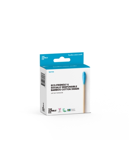 The Humble Co. Cotonetes em Bambu e Algodão Biológico Azuis 100 Unidades