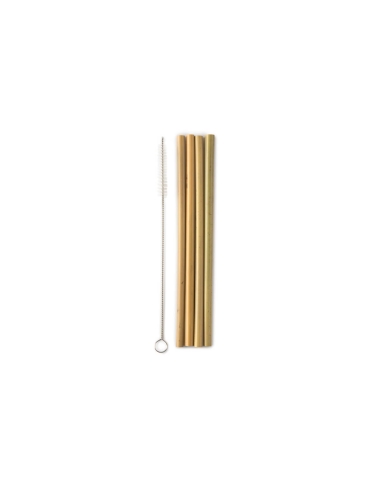 The Humble Co. 4 Palhinhas de Bambu+ 1 Escovilhão