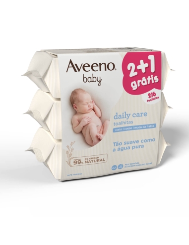 Aveeno Baby Pack Daily Care Toalhitas 3x 72 Unidades