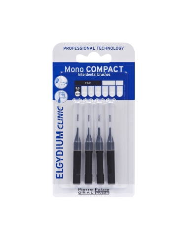 Elgydium Clinic Mono Compact Preto (ISO 0 0.6mm) Escovilhões