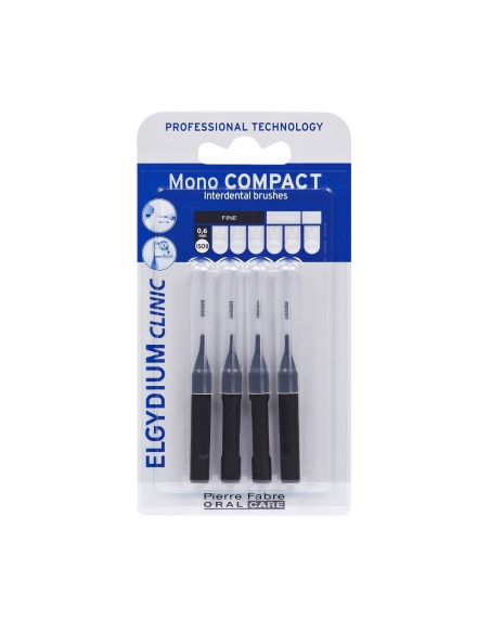 Elgydium Clinic Mono Compact Preto (ISO 0 0.6mm) Escovilhões