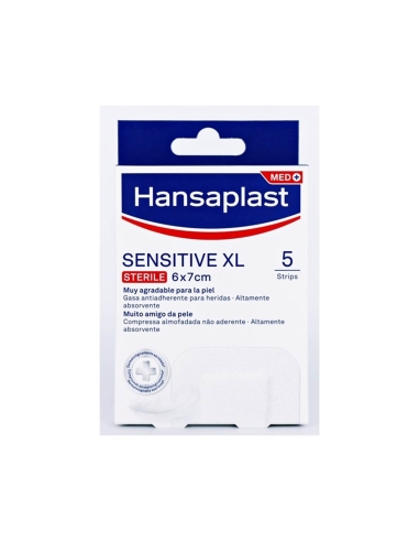 Hansaplast Sensitive XL Sterile 6x7cm 5 unidades