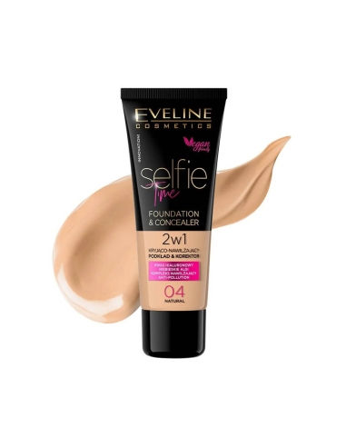 Eveline Cosmetics Selfie Time Foundation and Concealer 2in1 04 Natural 30ml
