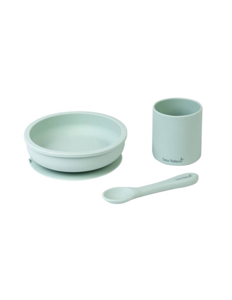Saro Set de Alimentação Silicone Party Verde