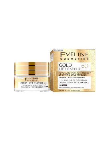 Eveline Cosmetics Gold Lift Expert 60+ Luxurious Rejuvenating Cream Serum 50ml