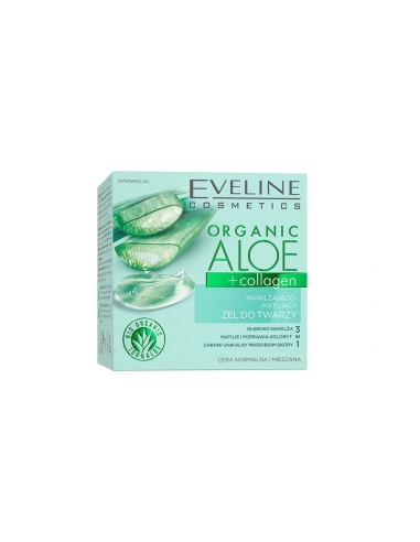 Eveline Cosmetics Organic Aloe and Collagen Face Gel 50ml