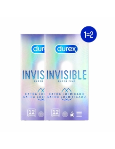 Durex Duo Invisível Extra Fino Extra Lubrificado 12 Preservativos