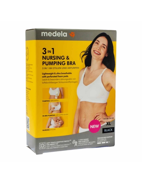 Medela 3 in 1 Nursing and Pumping Bra Preto XL