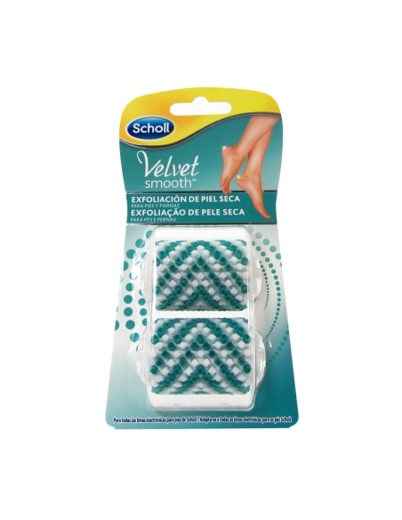 Scholl Velvet Smooth Recarga Esfoliante Pele Seca Pés e Pernas x2