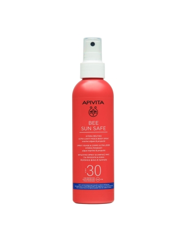 Apivita Bee Sun Safe Spray Hidra Ultraligeiro Rosto e Corpo SPF30 200ml