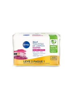 Nivea Duo Toalhitas de Limpeza Suaves Pele 25 Unidades 2