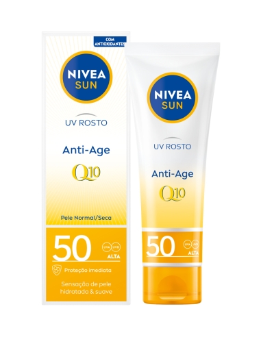 Nivea Sun UV Rosto Anti-Age Q10 Creme SPF50 50ml