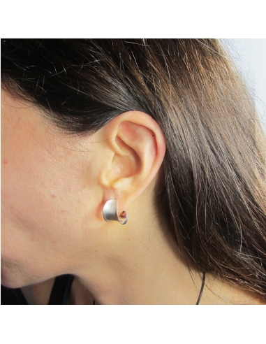 MRio Spirit Brincos Prata Half Hoop