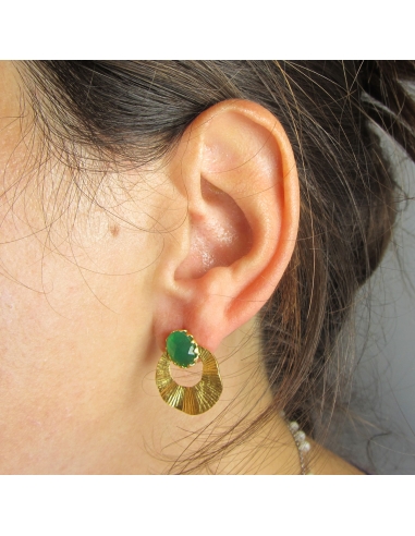 MRIO Inca Brincos Sol Nascente Prata Dourada...