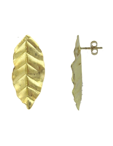 MRio Spirit Brincos Prata Dourada Folhas