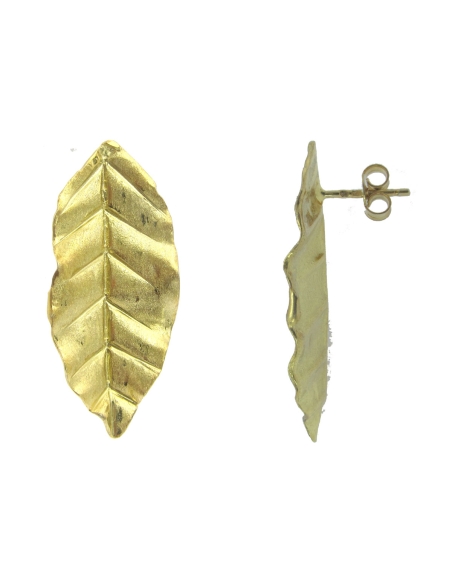 MRio Spirit Brincos Prata Dourada Folhas