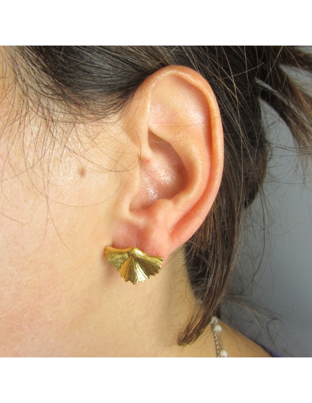 MRIO Inca Brincos Folha Sobreiro Prata Dourada