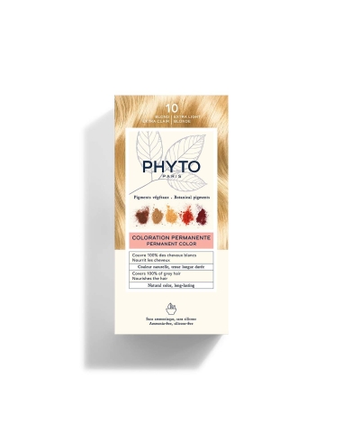 Phyto Color Coloração Permanente com Pigmentos Vegetais 10 Louro Extra Claro