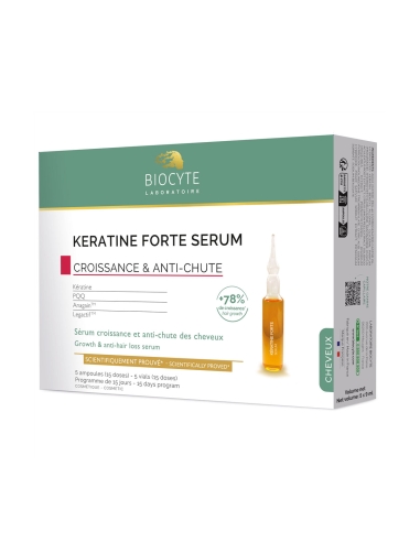Biocyte Keratine Forte Serum Cappilaire 5x9ml