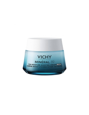 Vichy Minéral 89 Creme Boost de Hidratação 72h Textura Rica 50ml