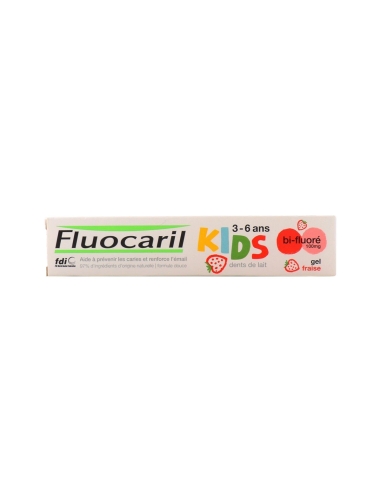 Fluocaril Kids Gel Dentifrico Morango 0-6 anos 50ml