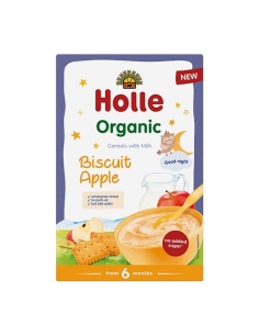 Holle Bio Papa Láctea Maçã Biscoito 250g