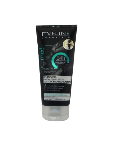 Eveline Cosmetics Facemed Purifying Facial Wash Paste with Activated Carbon 150ml