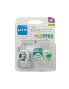 Mam Chupeta Air Silicone +6m Neutro 2 un