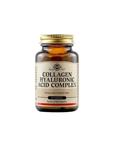 Solgar Complexo de Ácido Hialurónico e Colagénio 30 Comprimidos