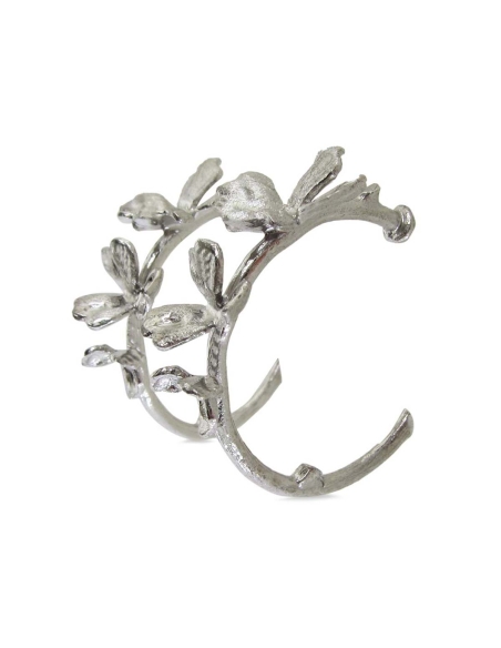 MRio Spirit Brincos Prata Argolas 3 Flores