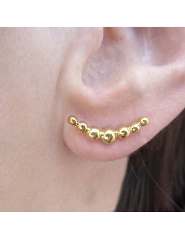 MRio Margot Brincos Prata Dourada Arco de Esferas