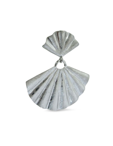 MRio Inca Brincos Prata Leque Grande