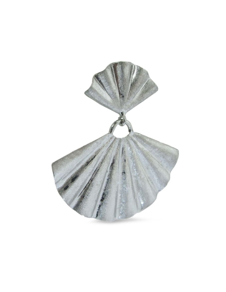 MRio Inca Brincos Prata Leque Grande