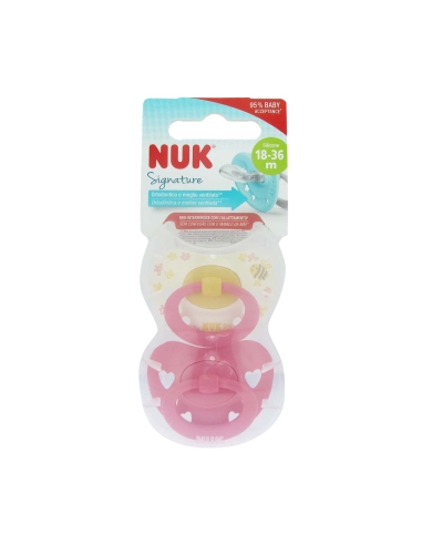 NUK Signature Chupeta Silicone 18-36m x2