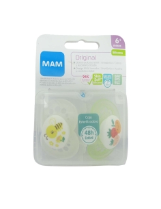 Mam Original Chupeta Silicone 6m Neutro 2 Unidades