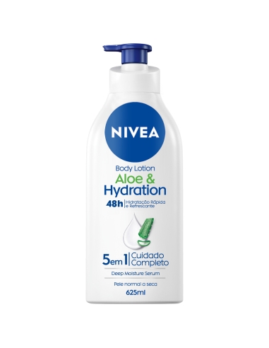 Nivea Creme Corpo Body Lotion Aloe com Doseador 625 ml