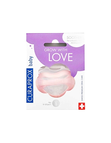 Curaprox Baby Chupeta Silicone Rosa Tamanho 1