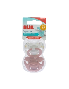 NUK Signature Chupeta Silicone 0-6m x2 2