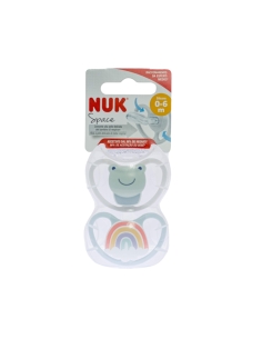 NUK Space Chupeta Silicone 0-6M x2 2