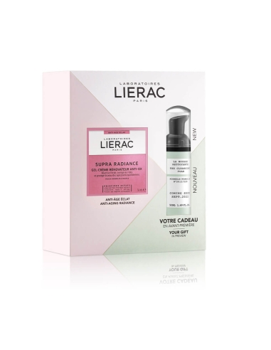 Lierac Coffret Supra Radiance Gel-Creme Renovador Anti-Ox 50ml e Espuma de Limpeza 50ml