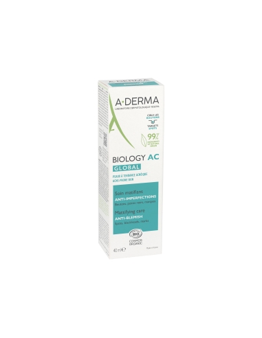 A-Derma Biology AC Global Cuidado Matificante Anti-Imperfeições 40ml